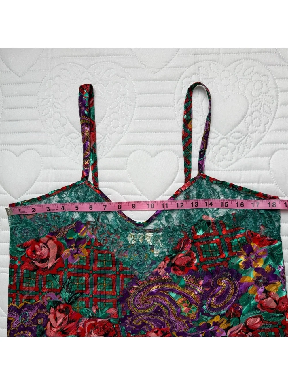 Vintage 90s Victoria's Secret Gold Label Floral Paisley Camisole Large - Picture 6 of 8